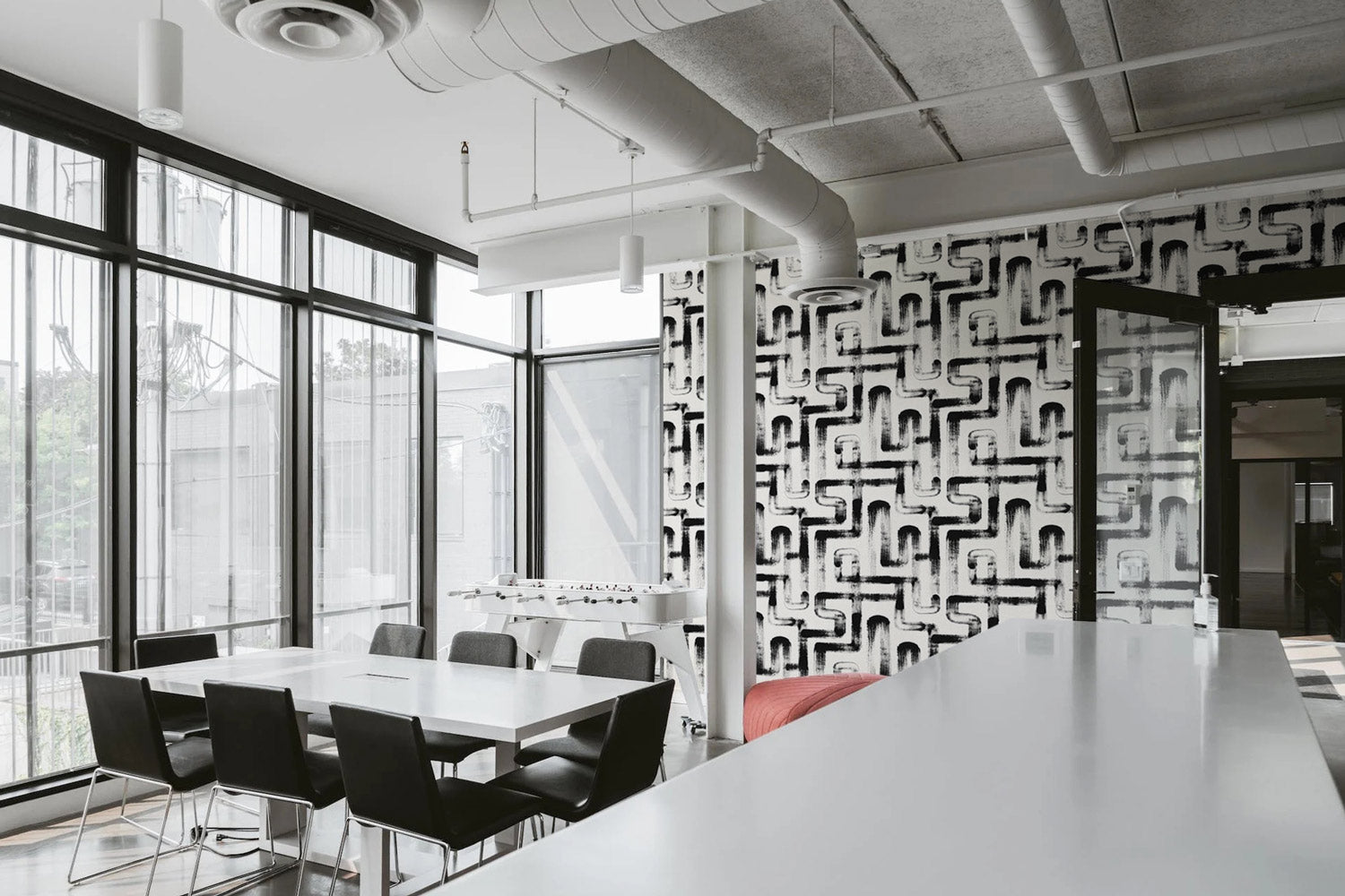 Commercial wallpaper installation